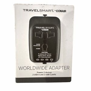 TravelSmart by Worldwide Adapter - Black - New In Box